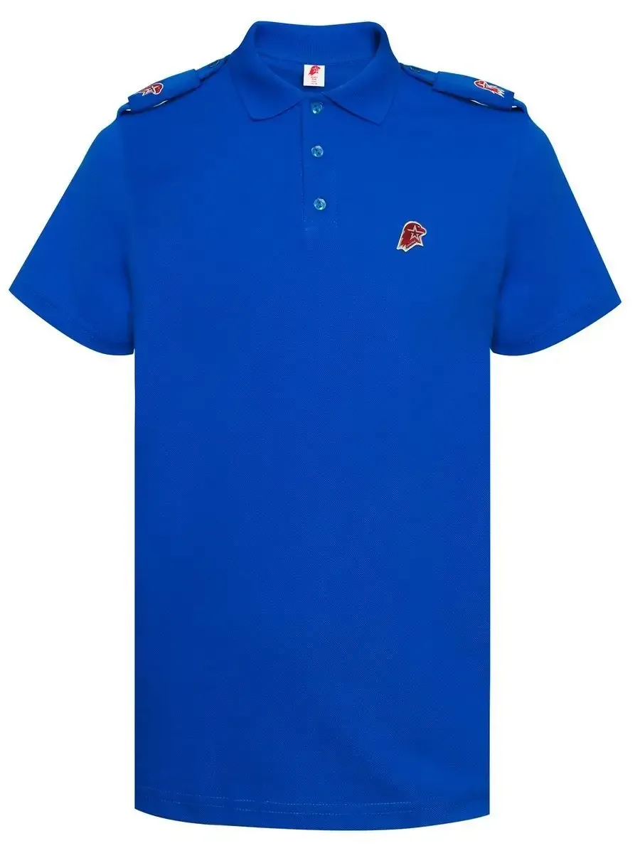 Рубашка "Поло" с коротким рукавом, синяя