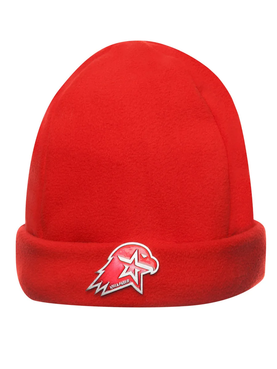 Шапка флисовая красная