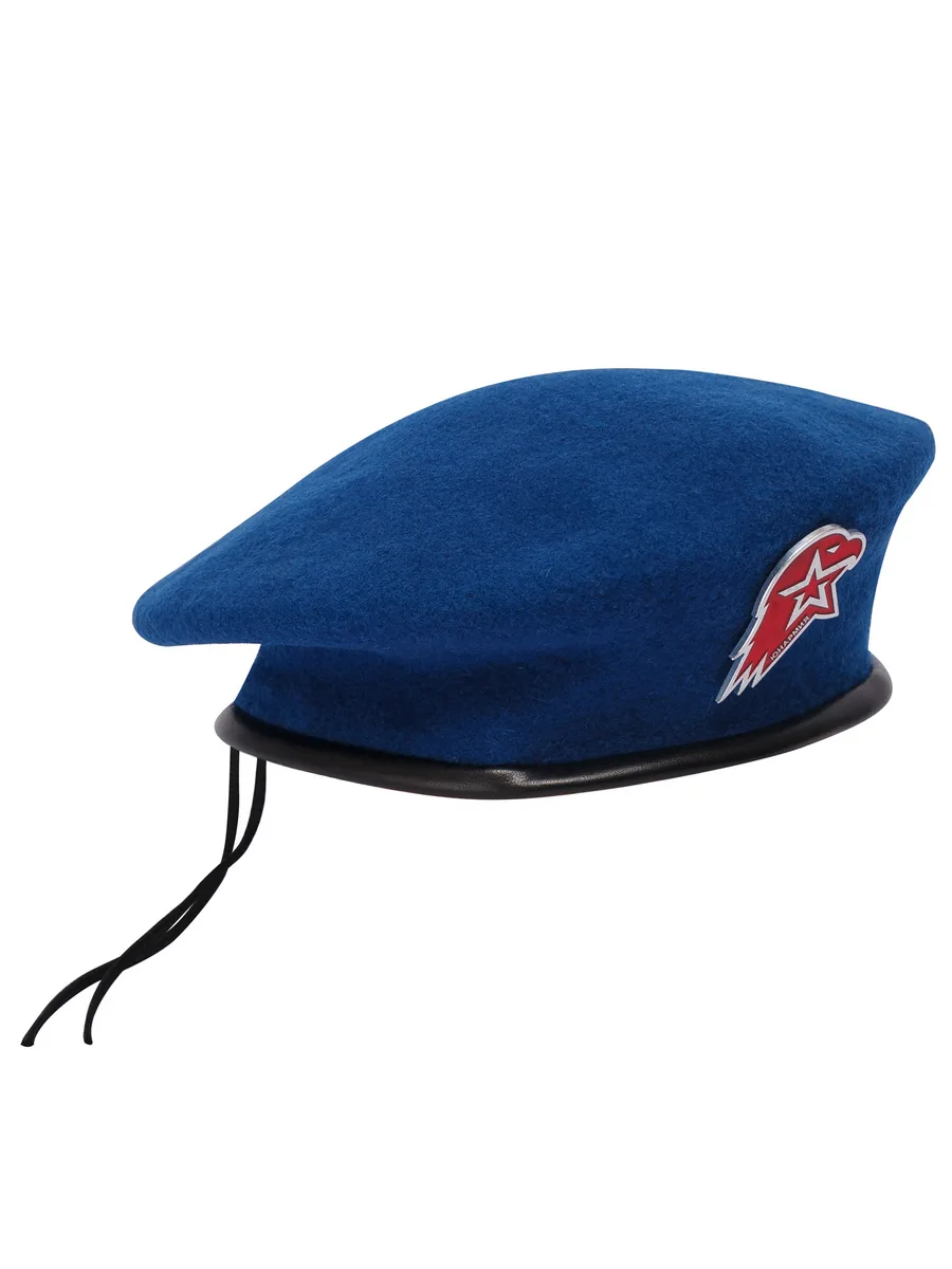 Берет бесшовный синий