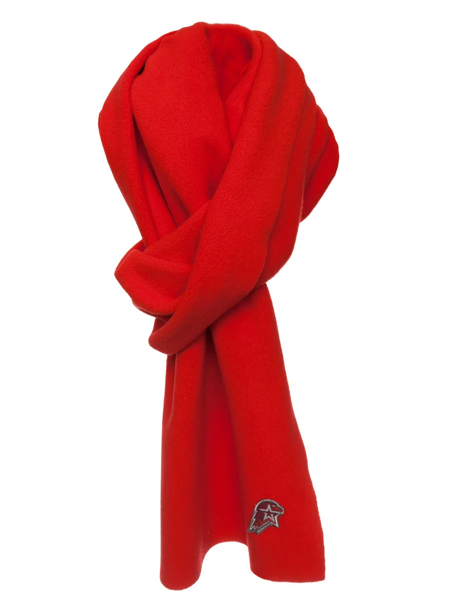 Шарф флисовый красный