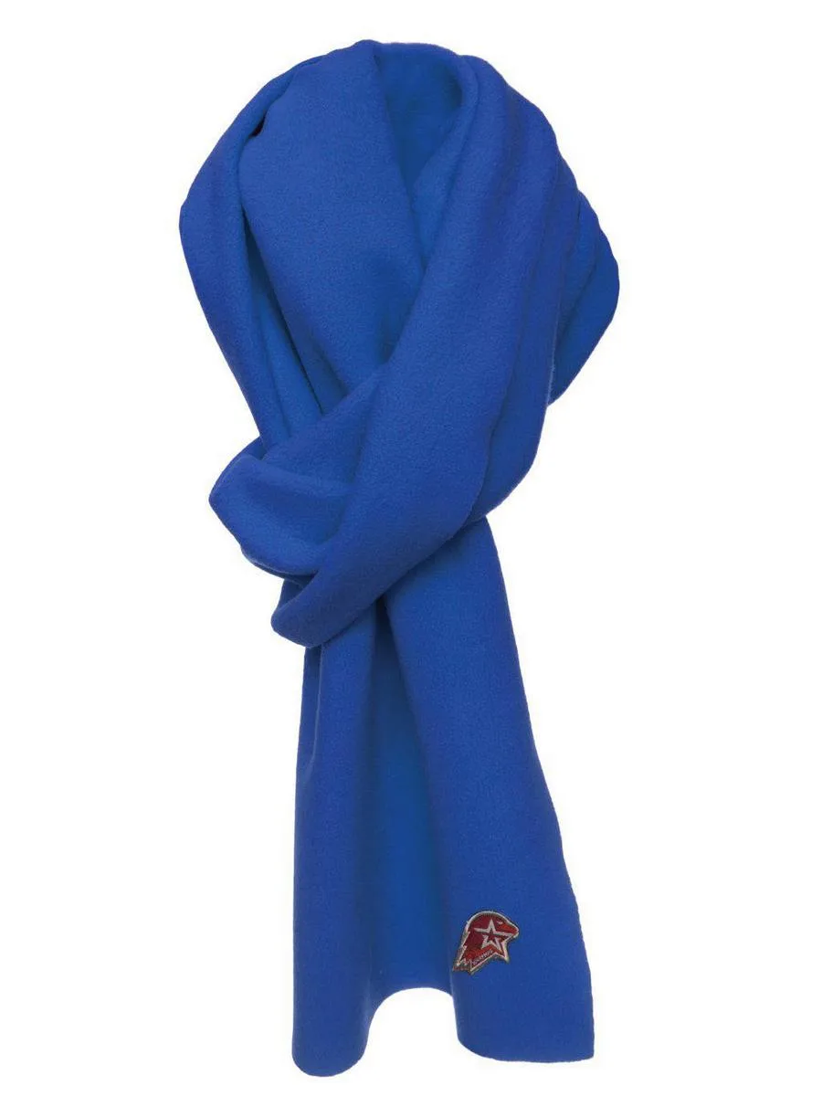 Шарф флисовый синий