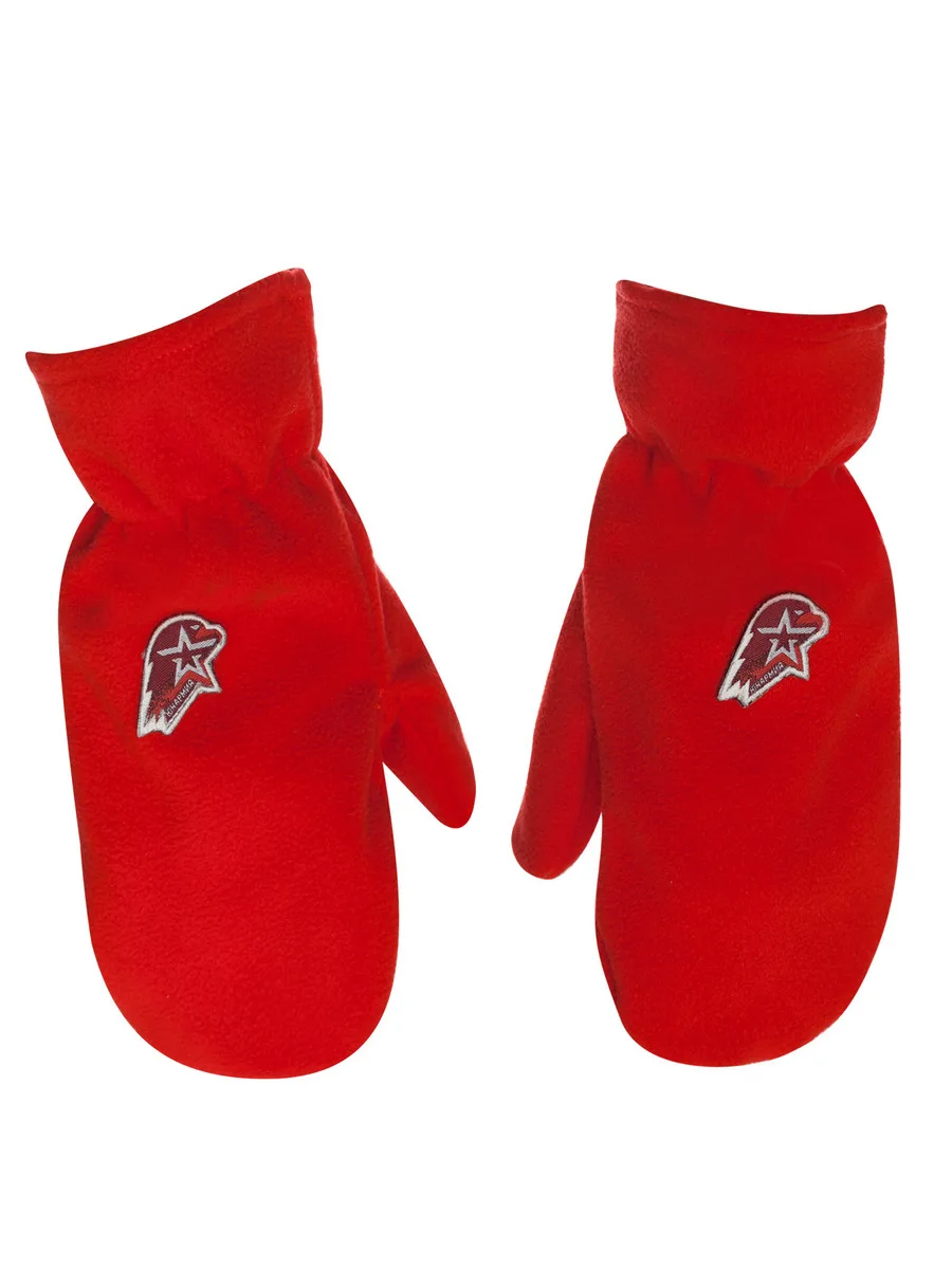 Рукавицы флисовые красные